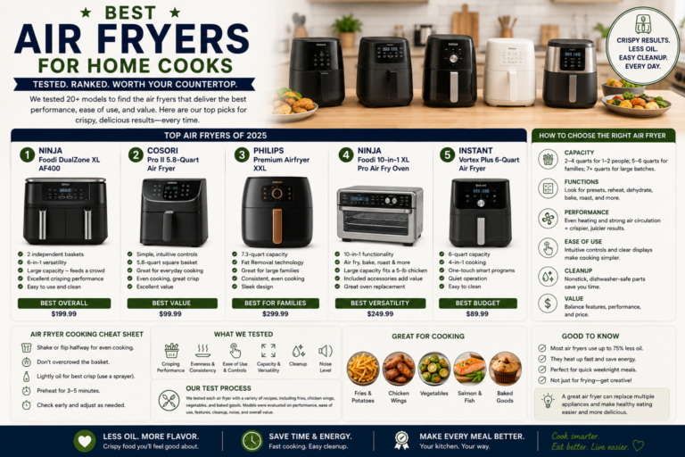 Best Air Fryers for Home Cooks: Tested and Ranked