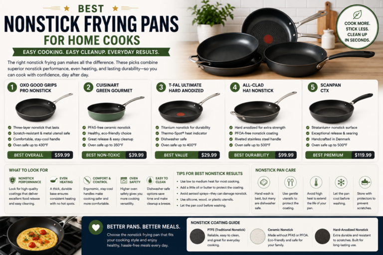 Best Nonstick Frying Pans for Home Cooks