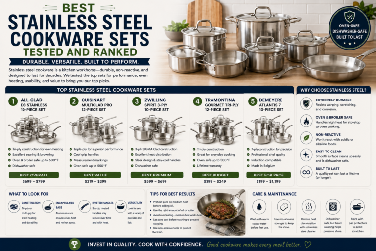 Best Stainless Steel Cookware Sets: Tested and Ranked