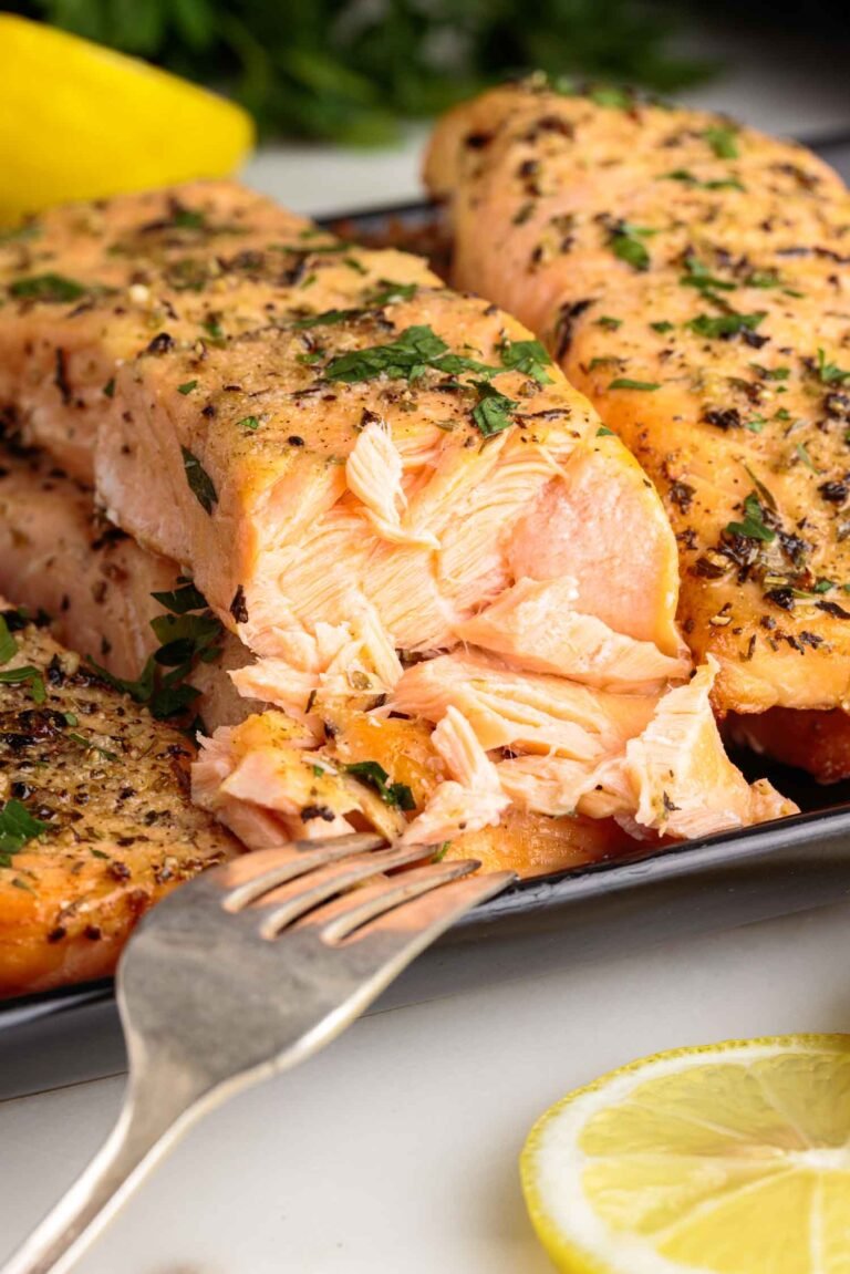 Air Fryer Salmon with Lemon Herb Crust