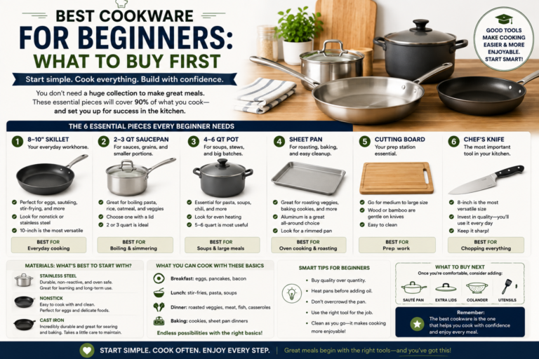 Best Cookware for Beginners: What to Buy First