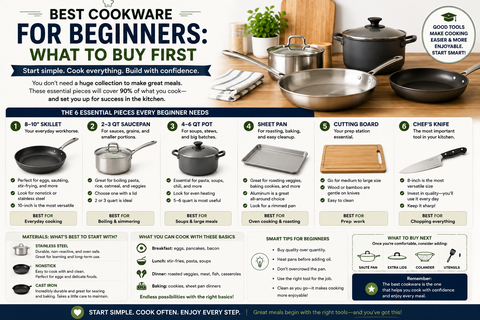 Best Cookware for Beginners: What to Buy First — featured guide image