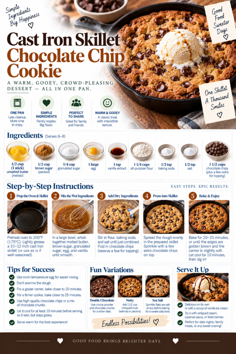 Cast Iron Skillet Chocolate Chip Cookie