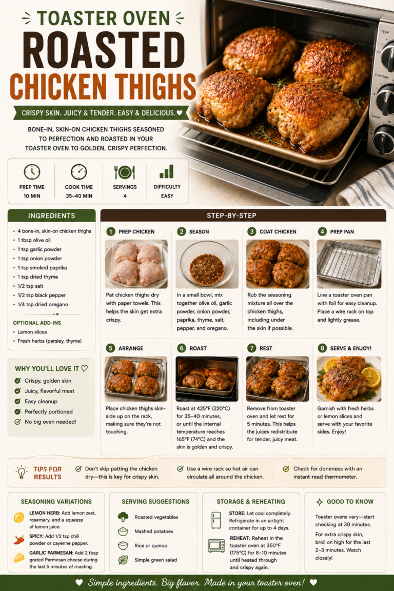 Toaster Oven Roasted Chicken Thighs