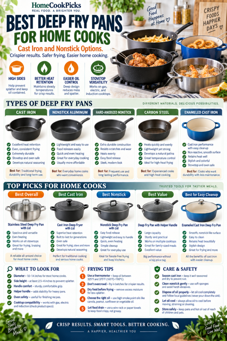 Best Deep Fry Pans for Home Cooks: Cast Iron and Nonstick Options