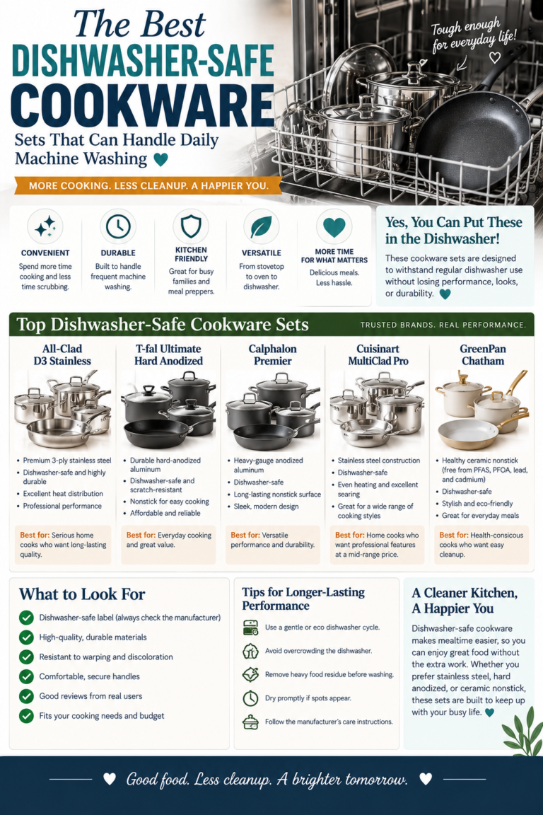 Best Dishwasher-Safe Cookware: Sets That Can Handle Daily Machine Washing