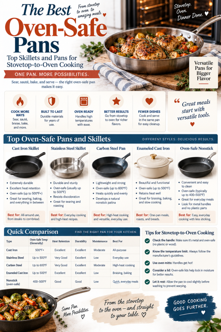 Best Oven-Safe Pans: Top Skillets and Pans for Stovetop-to-Oven Cooking