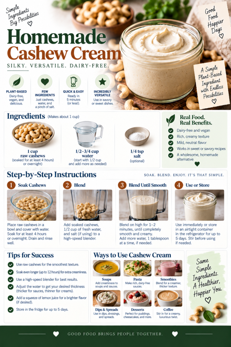 Homemade Cashew Cream — Silky, Versatile Dairy-Free Cream