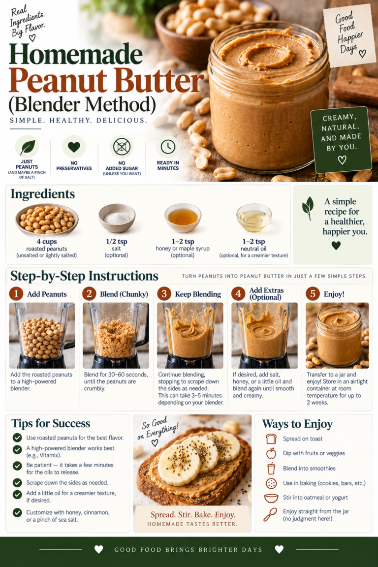 Homemade Peanut Butter (Blender Method)