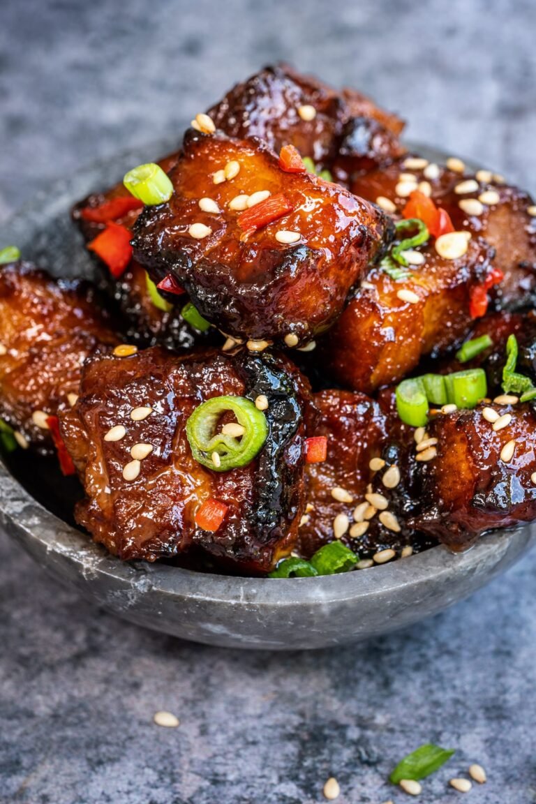 Air Fryer Pork Belly Bites
