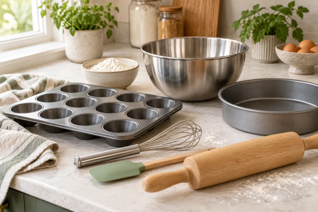 Kitchen equipment illustration for Best Baking Sets for Beginners