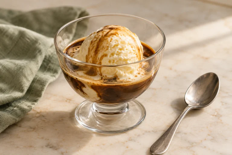 Espresso Affogato with Vanilla Ice Cream