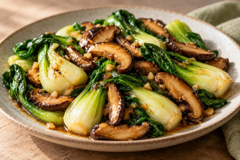 Bok Choy and Mushroom Stir Fry