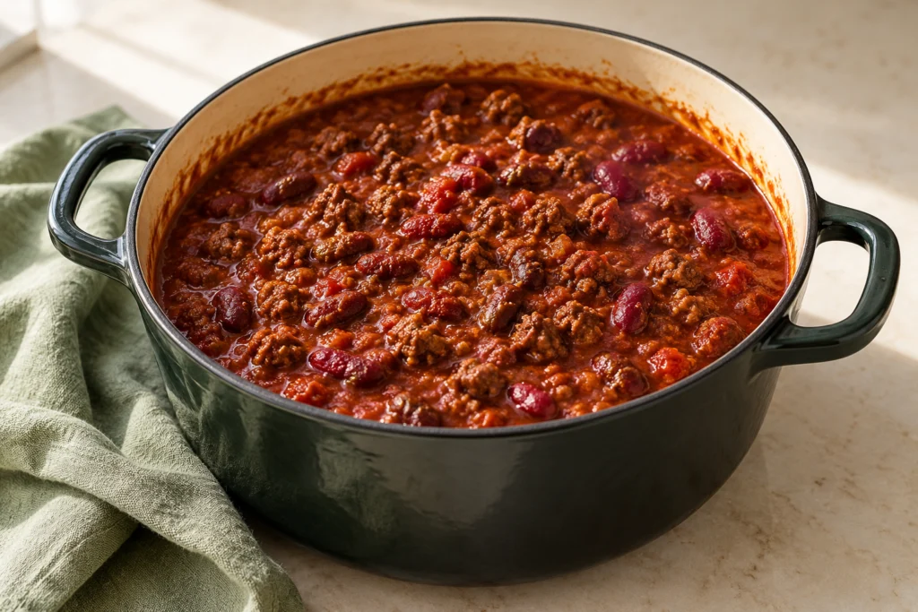 Dutch Oven Chili with Beans