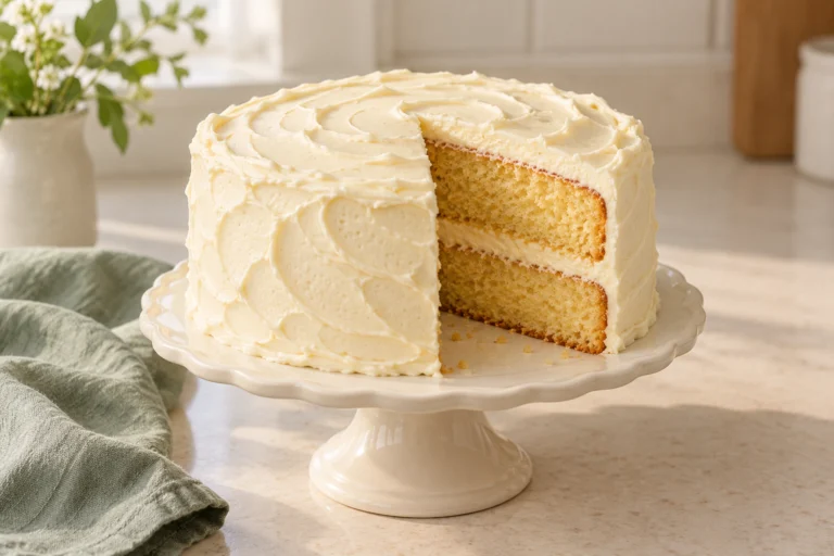 Homemade Layer Cake with Buttercream Frosting