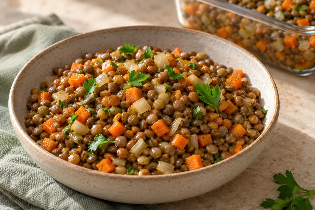 Batch Cooked Lentils for the Week