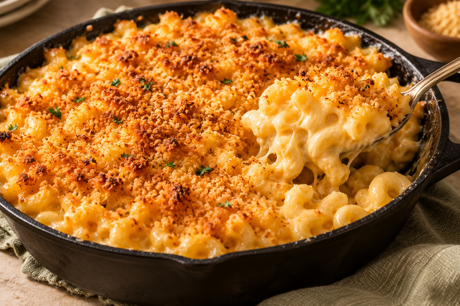 Cast Iron Skillet Mac and Cheese