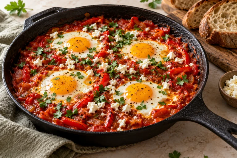 Cast Iron Shakshuka with Feta