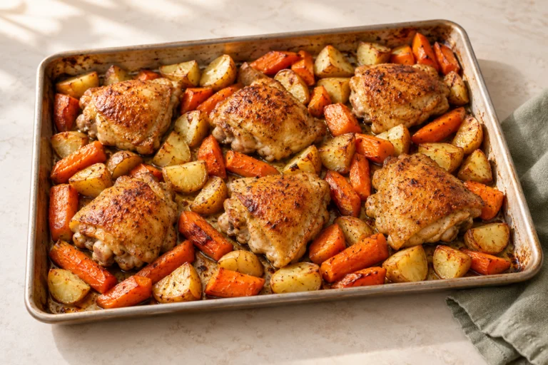 Sheet Pan Chicken Thighs with Vegetables