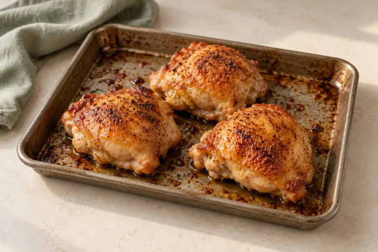 Toaster Oven Roasted Chicken Thighs