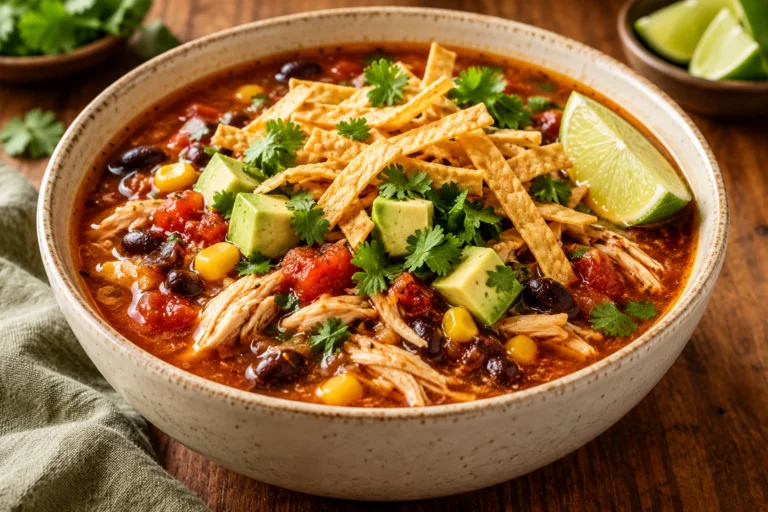 Slow Cooker Chicken Tortilla Soup