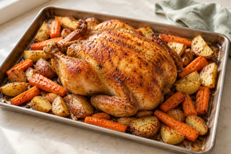 Sheet Pan Whole Roast Chicken