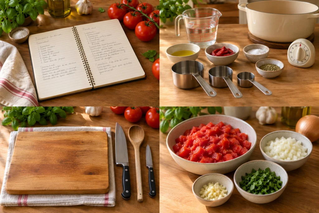 Read the whole recipe before starting.