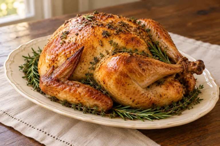 Herb-Roasted Thanksgiving Turkey — finished-dish illustration
